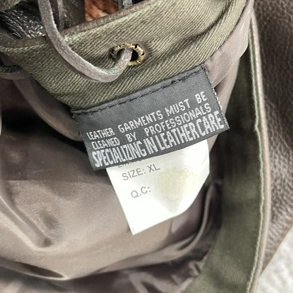 First Classics Leather Vest Men's XL Brown Moto Biker USA Y2K Grunge Western 90s - Picture 7 of 9